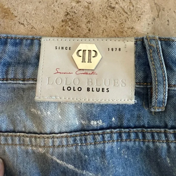 LOLO BLUES Pearl Embellished Cropped Jeans - Picture 3 of 6